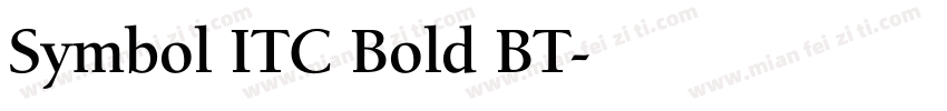 Symbol ITC Bold BT字体转换